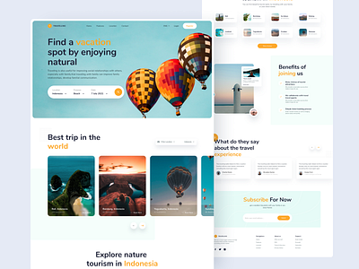 Travel agency landing page