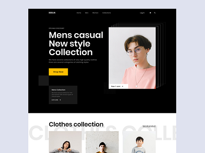 Website for Clothing store- Exploration apparel brand clean clothing collection design ecommerce shop exploration fashion landing page minimal outfit ui uiux web web store website whitespace