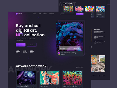 Vis.Art - NFT Marketplace Landing Page