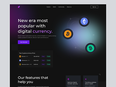 Cryptocurrency Company Landing Page