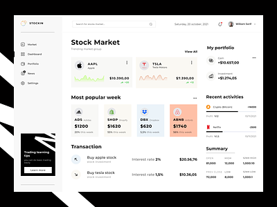 STOCKIN - Stock Investment Dashboard