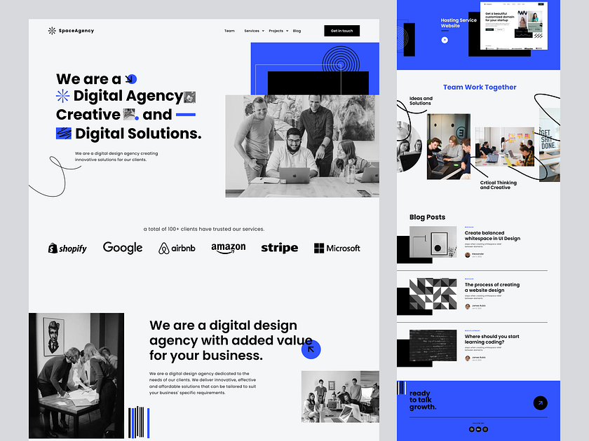 Space - Digital Agency Landing Page by Bagas Prayogo for Morva Labs on ...