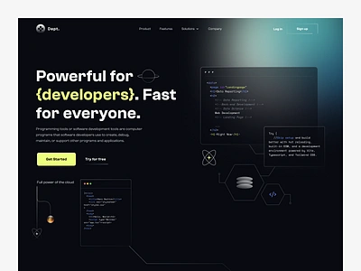 Platform Development Tools - Website clean code coding dark data design dev tools developers development landing page minimal platform saas software tools ui ui design uiux website whitespace