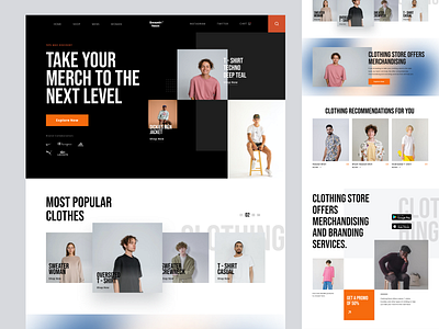 Website for Clothing Store bold typography clean clothes clothing design ecommerce fashion landing page minimal online shop shop store ui uiux website whitespace