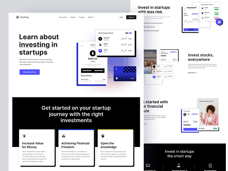 Investing Stock Platform - Landing Page by Bagas Prayogo for Morva Labs ...