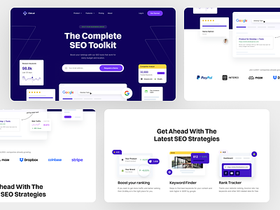 SEO for Product Analysis- Landing Page analytic clean company design landing page marketing minimal platform product saas search engine seo seo services ui design uiux web web design website whitespace