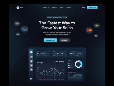 Sales Management Tool - Landing Page