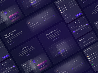 Cards UI Elements ⌁ Calendar Platform for Scheduling
