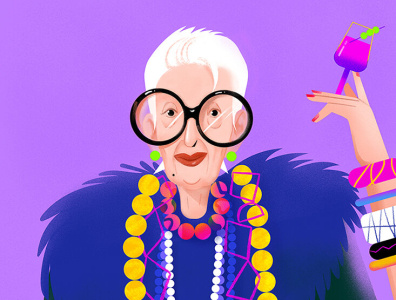 Iris Apfel art direction character characterdesign colorful design doodle drawing fashion fashion art fashion design fashion icon illustration new york positivevibes