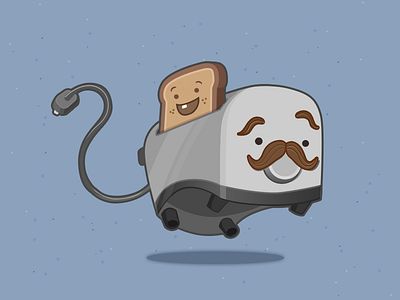 How to Train Your Toaster! character cute design illustration kawaii toast toaster train