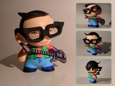 Weezer's Rivers Cuomo Custom Munny clay cuomo design dunny glasses kidrobot mini modelling munny rivers toy weezer