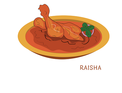 Chicken Kosha bengali chicke kosha chicken food illustration indian