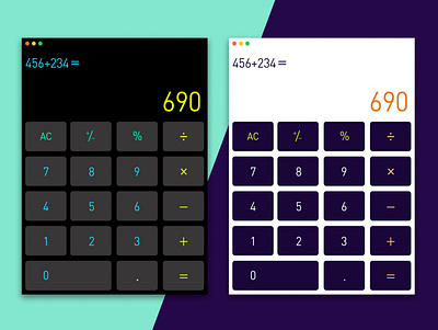 Calculator-UI & UX Practice app design flat ui ux