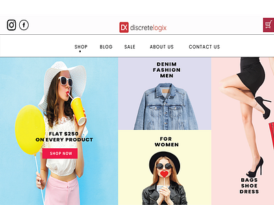 Banner of Fashion Website