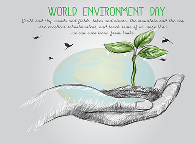 World Environment Day branding covid design facebook minimal social media twitter feed vector