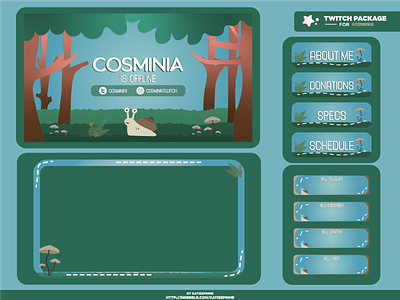 Twitch Package 004 - Cosminia art artist design graphicdesign graphics stream streamer twitch twitch package vector