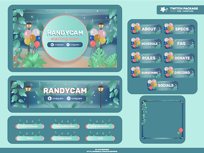 Twitch Package 007 - Randycam art artist design graphic design graphics stream streamer twitch twitch package vector