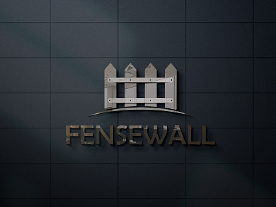 "FENSEWALL" Logo design branding fence logo graphic design logo ui