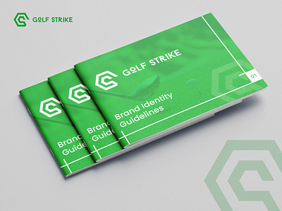"GOLF STRIKE" Brand Identity Guidelines. branding business graphic design logo modern logo startups