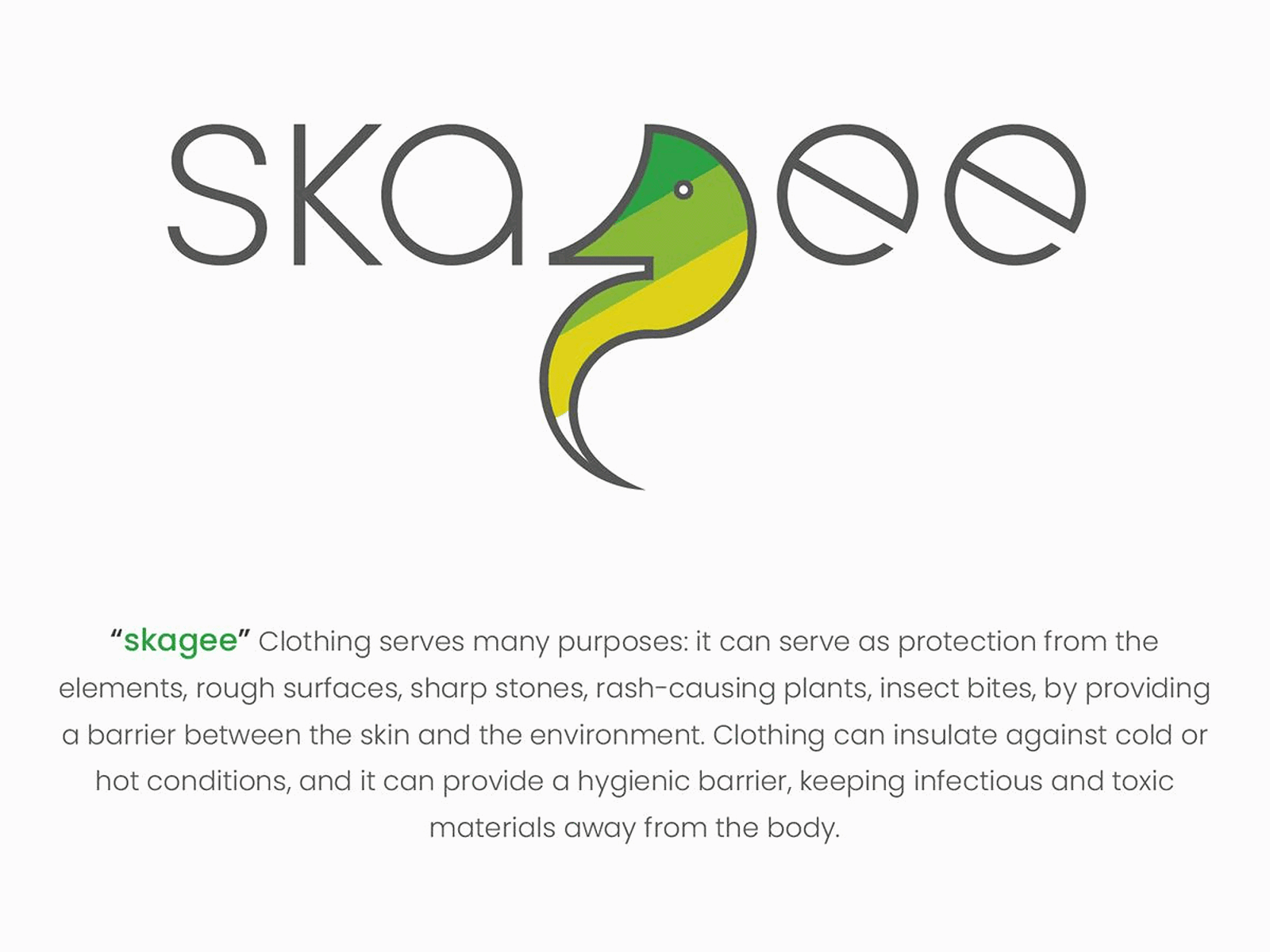"skagee" Logo & Branding Design brand branding design graphic design logo minimal logo vector