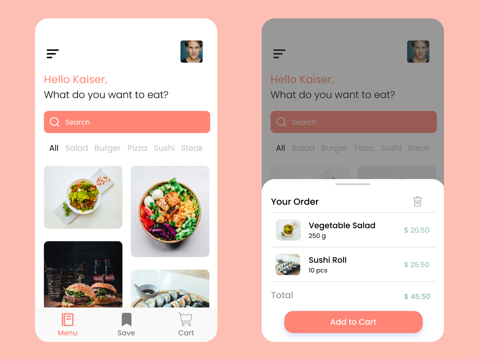 UI Food App by Muhammad Rangga Widyanto on Dribbble