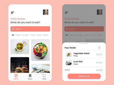 UI Food App design design app figma mobile ui uiux ux