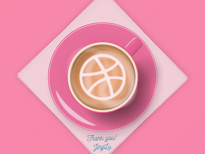 Dribbble Debut-Cup of Coffee for Jinglu coffee