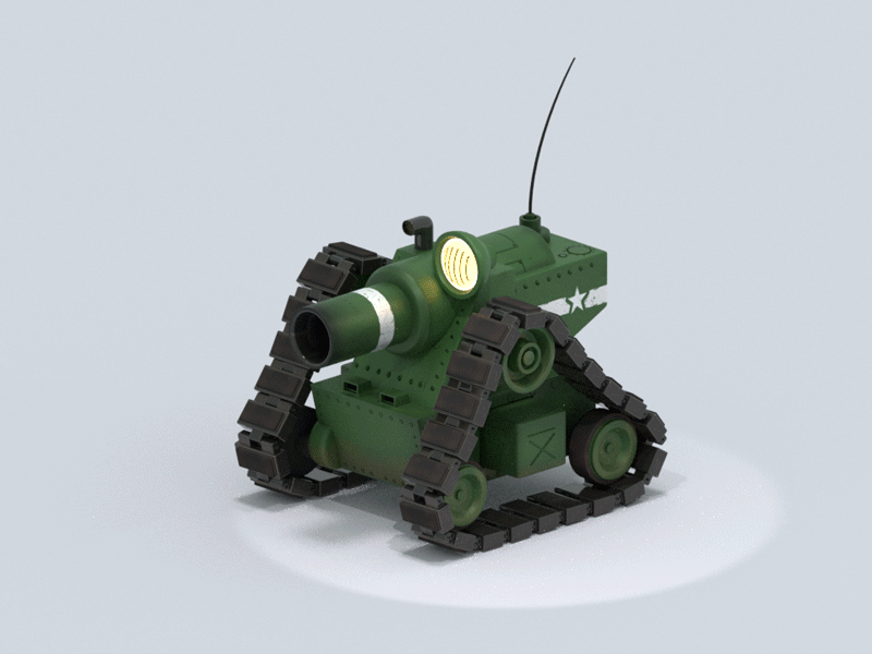 Cute Tank 360 blender rendering tank