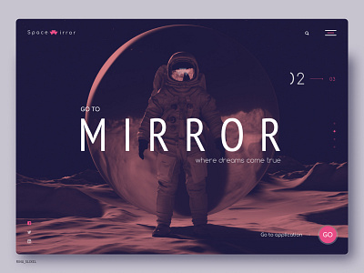 Website for a mobile application - Spaсe mirror