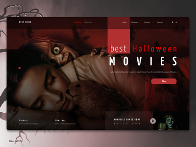 The best movies for Halloween design digitaldesign films halloween halloween design movies ui uidesign uidesigns web webdesign