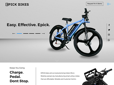 Epick Bikes Web UI Design - 2021