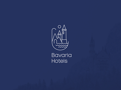 Logo Bavaria Hotels alps bavaria castle hjtel line logo