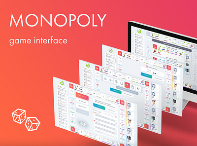 Monopoly game interface design design game interface icons illustration interface design vector web web design
