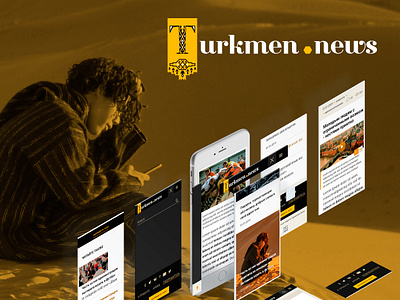 Turkmen News - infosite branding design flat home icon icons illustration internet logo site typography ui ux vector web web design website