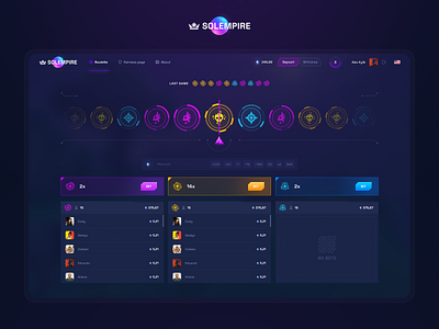 UX / UI interface - Roulette game