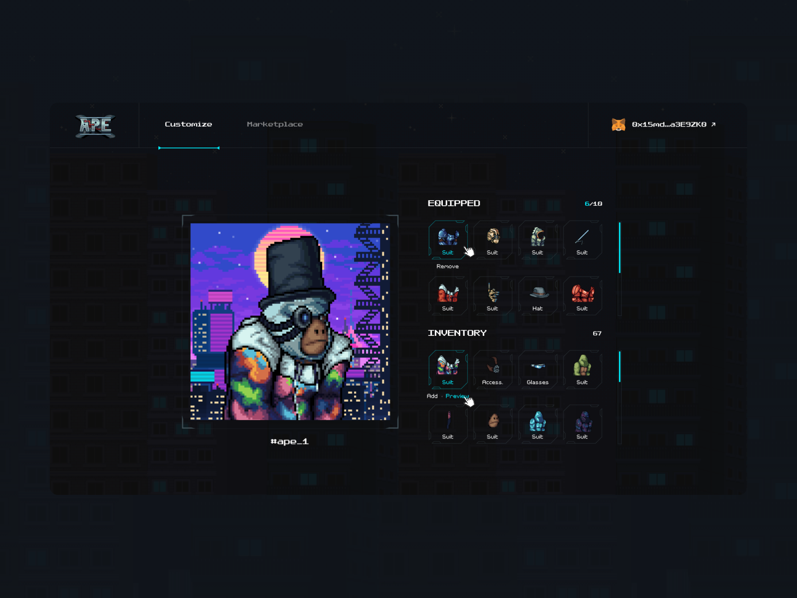 APE-X | Customization NFT by Alexey Kylik on Dribbble