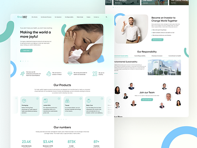 Hygienic holding website concept design ui ux web design