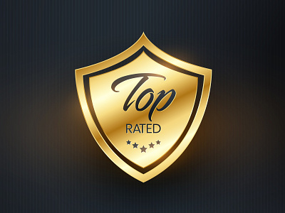 Vector illustration of Top Rated.