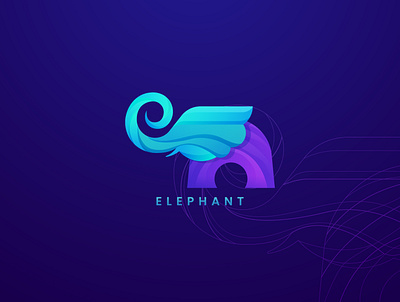 Logo Design Elephant Template Logo Vector