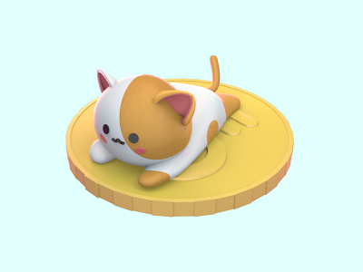 kitten 3d character illustration