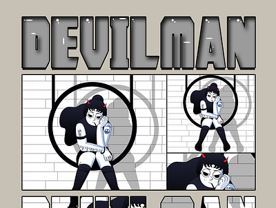 DEVIL MAN animation art branding design flat illustration illustrator