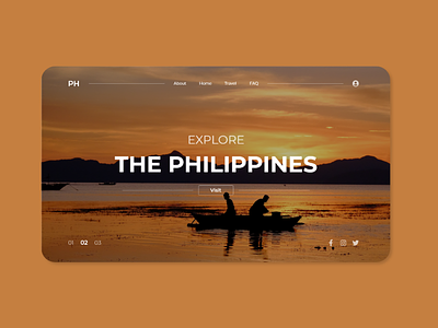 Explore The Philippines adobe xd adobexd design nature philippines ui uiux ux web web design webdesign website website builder website concept