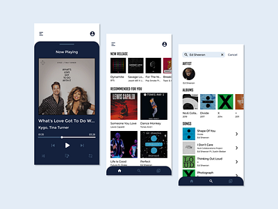 Music Player App app design figma minimal mobile app design mobile design music app music player simple ui