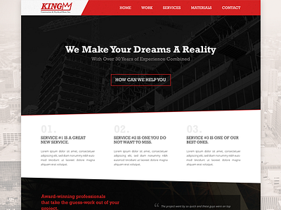 Construction Website black construction red responsive ui website white