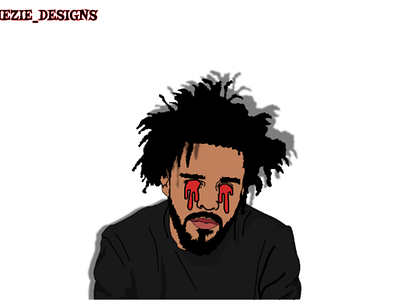 Illustration. jcole rap king