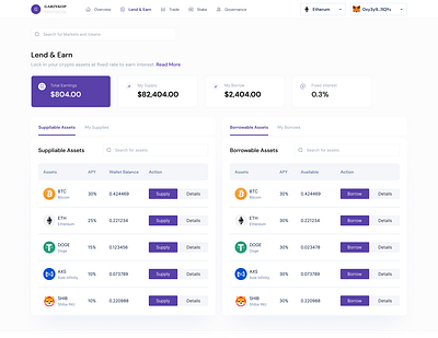 Lend & Earn DeFi Protocol