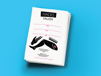 Branding Identity | Hack Salon Appointment Card