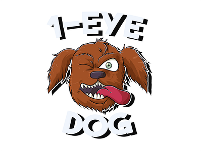 1-EYE DOG (T-shirt Design) art design fiverr fiverr design graphic design illustration t shirt