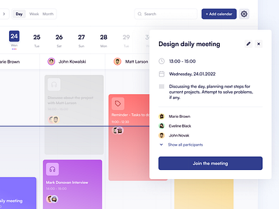 📅 Calendar - concept by Eryk Sobiechowski for Project: People on Dribbble