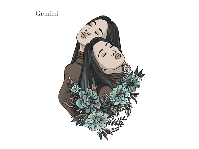 Zodiacs: Gemini character design gemini illustraion photoshop art twins zodiacs